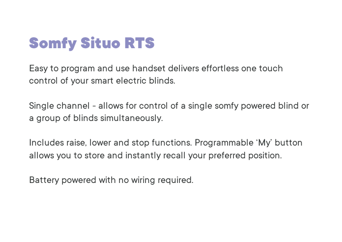 Somfy Situo RTS - Motorised Blind Accessory - Image 4